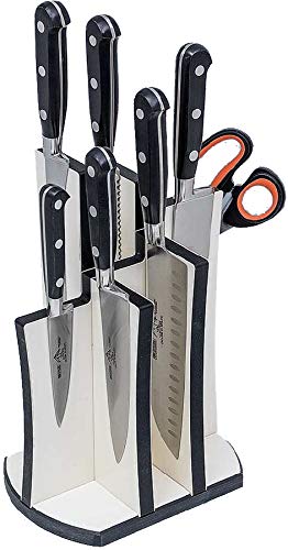 Sonpó Online - Taco Magnético con Fibra de Celulosa, incluye 7 Piezas: Serie Forjado Francés. Juego de cocina, con hojas de acero inoxidable mangos de phenolkraff Cover