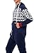 Adult Onesie One-Piece Pajama Jumpsuits Long Sleeve Playsuit with Hood, Non Footed Pajama for Men & Women Aztek Navy XL