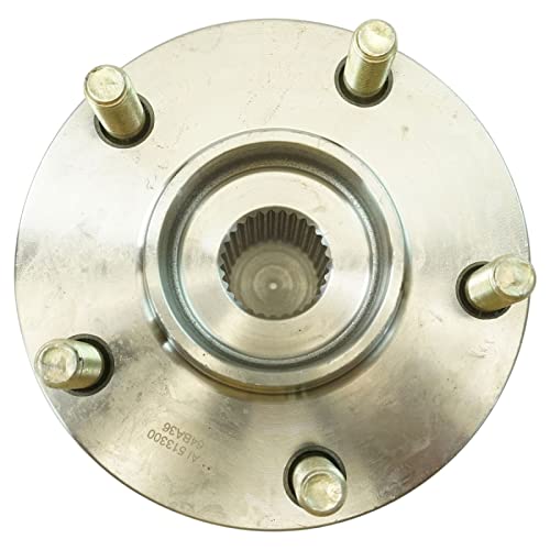Image of TRQ Front Left and Right Wheel Bearing and Hub Assembly Set 2 Piece Compatible with 09-15 Mitsubishi Lancer Ralliart 10-15 Lancer Evolution MR 10-15 Evolution GSR 12-15 SE