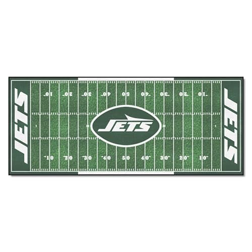FANMATS 7362 New York Jets Field Runner Rug - 30in. x 72in.