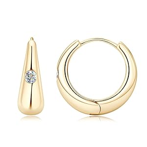 DIVA’S Hoop Style Earrings Solid Sterling Silver 14K Gold Plated
