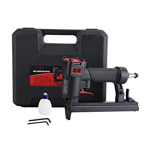 Image of AEROPRO Tools 7116A 22 Gauge Air Stapler Pneumatic Staple Gun, 71 Series 3 /8 Inch Crown 1 /4-Inch to 5 /8-Inch Upholstery Stapler for Upholstering, Woodworking and DIY Projects