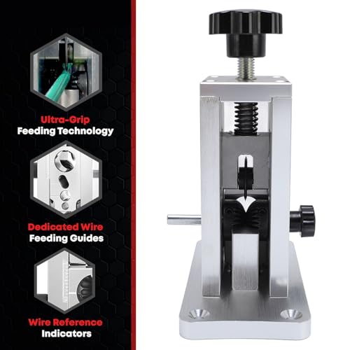 Yosoo Health Gear Bohrmaschinen betriebener Drahtabisolierer automatische Kupferstreifenmaschine manuell oder Werkzeug für Schrott mit 2 Vorschublochplatten Stromkabel 18AWG bis 250 Drähte