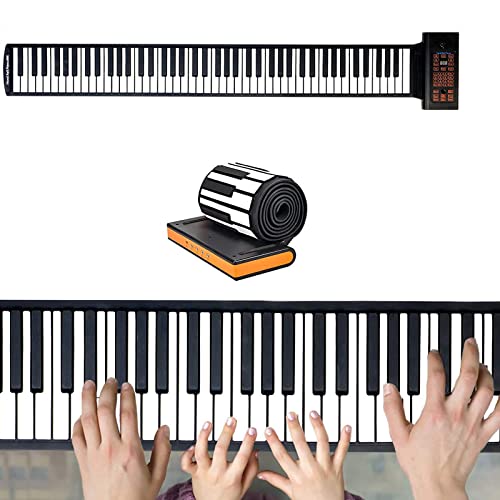 SUFUBAI Piano pliable à 49 touches, multifonction, flexible, enroulable, portable, électronique, en silicone, pour… - Les Beatles, Paul McCartney, John Lennon, RIngo Starr, George Harrison SUFUBAI Piano pliable à 49 touches, multifonction, flexible, enroulable, portable, électronique, en silicone, pour… – Image 4