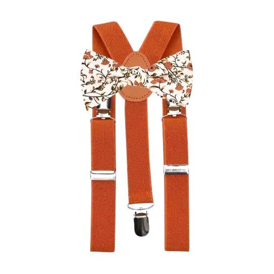 Ensemble nœud papillon et bretelles en coton pour enfants garçons