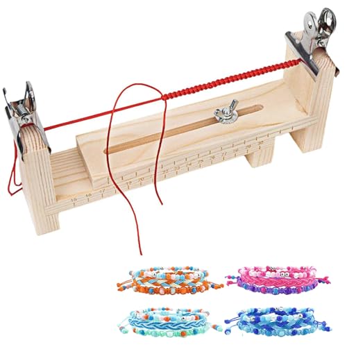 UESDU Armband Maker Holz Paracord Jig Bracelet Maker Mit 2 Klemme Verstellbarer Armband Hersteller Schnur Wristband Maker Zum Paracord Hundehalsband Selber Machen