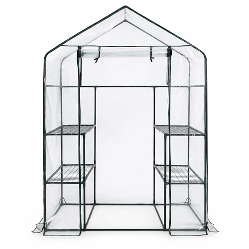 Oypla Replacement Spare PVC Cover for 3-Tier 4 Shelf Mini Walk-in Growhouse Garden Greenhouse