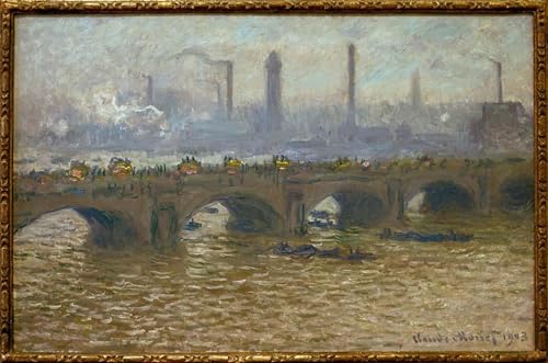 Tableaux Pont de Waterloo Claude Monet pour créer une ambiance sereine au bureau