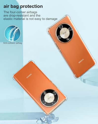 Image of Back Cover Transparent Soft Silicone Scratch Resistant Anti Slip Back Cover Case for Honor X9b - Transparent