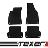 Farbe: Schwarz, dunkel CARMAT TEXER Textil Fußmatten Passend für Audi A4 B7 8F Bj. 2004-2008 Basic