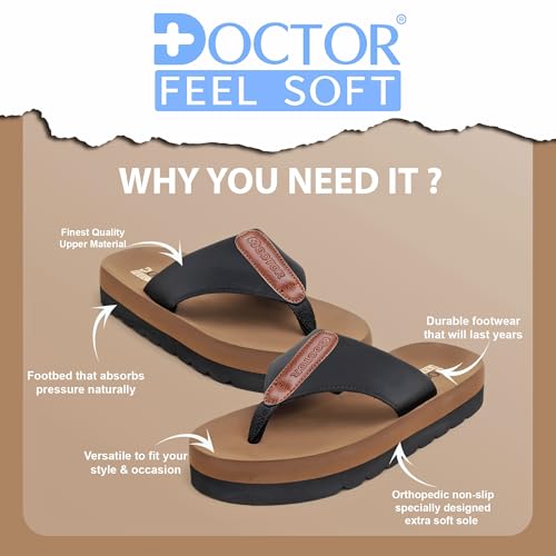 Image of Men's Cushioned Flip Flops | Soft Comfortable Thong Slippers for Everyday Wear | Lightweight Anti-Slip Casual Beach Sandals for Indoor Outdoor Use