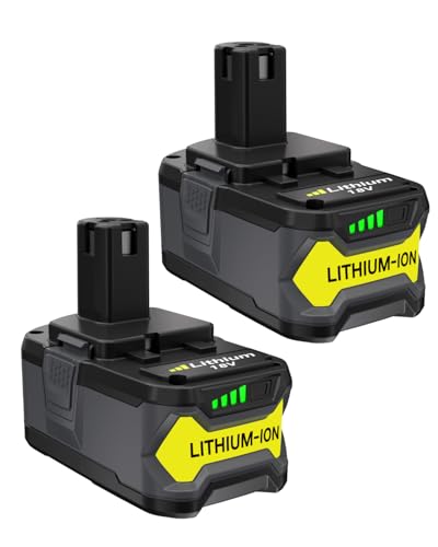 Sunmokite 2Packs 8.0Ah Replacement for Ryobi 18V Battery Lithium-Ion ONE+ P108 P102 P103 P104 P105 P107 P109 P122 Battery Compatible with 18 Volt Cordless Tools and Chargers (8.0Ah 2Pack)