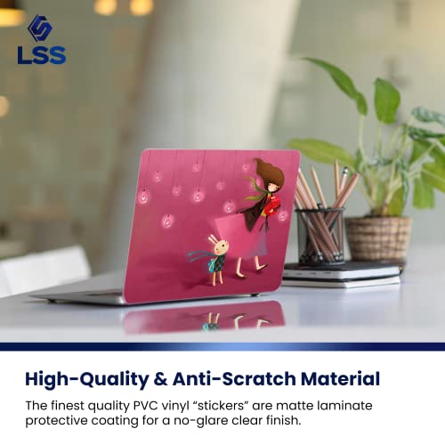 Image of LSS 17 17.3 Inches Laptop Notebook Skin Sticker with 2 Wrist Pads - Reusable Cover Protector Vinyl Sticker Cover Decal Fits 17 inch - 19 inch HP Asus Acer - Girl Birthday Party Pattern