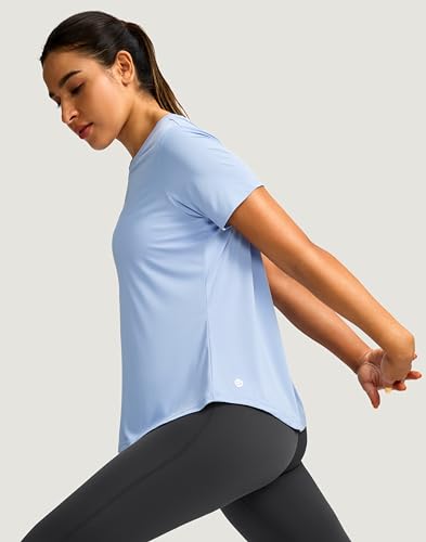 Image of Women's Short Sleeve Workout Shirts UPF 50+ Sun Protection T-Shirts Quick Dry Breathable Gym Running Hiking Tops for Women