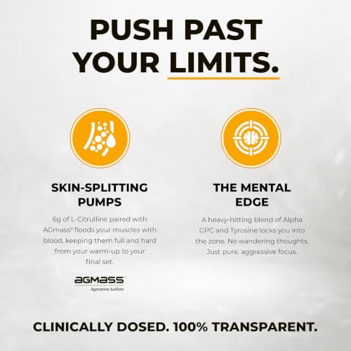 Image of Enhanced Labs Maximus STIM Pre-Workout Powder, High Stim Formula with 6g L-Citrulline, 3.2g Beta Alanine & 300mg Organic Caffeine for Energy, Pumps & Focus, Pineapple Punch, 20 Servings