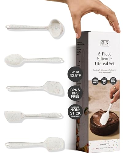 Kitchen Color Design Tool: Transform Your Cooking Space with Style 8 GIR: Get It Right 5-Piece All-Purpose Cooking Utensil Set - 11 in Party Confetti Color - Pharmaceutical-Grade Silicone Utensils - Heat-Resistant 425°F & Dishwasher-Friendly