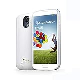 KiwiBird - Carcasa con batería externa recargable para Samsung Galaxy S4 GT-i9500, i9505 y i9506 (capacidad total 5200 mAh), color blanco