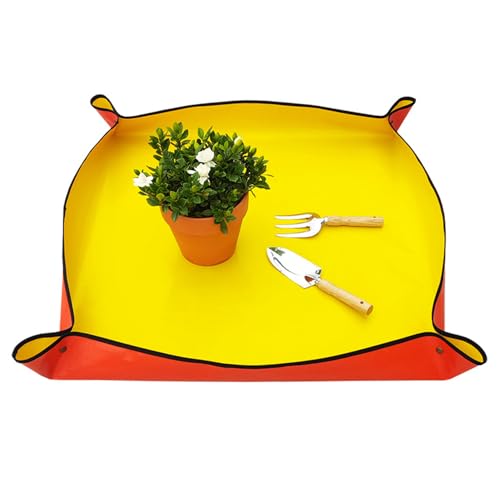 Plant Transplanting Mat, 100 x 80 cm Waterproof Bonsai Transplanting Mat, Garden Plants Repotting Mat, Portable Pot Trap