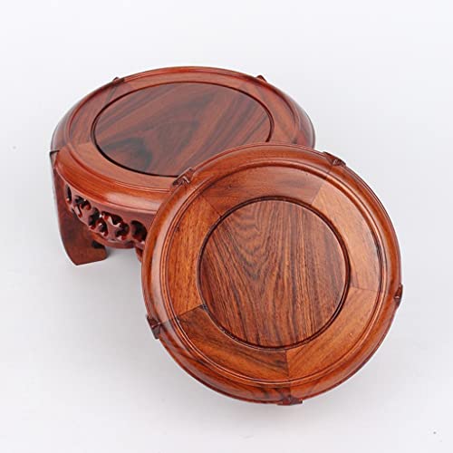 Maison de Théière Stand Salon Bonsaï Base Fleur Support en Bois Robuste Réhaussé - 5