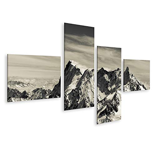 Tableau sur Toile Mont Blanc Alpes Cadre Photo Poster de Salon 25A