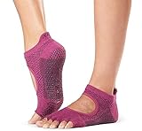 toesox Women's Bellarina Full Toe Grip Socks, Groovy, Small - US