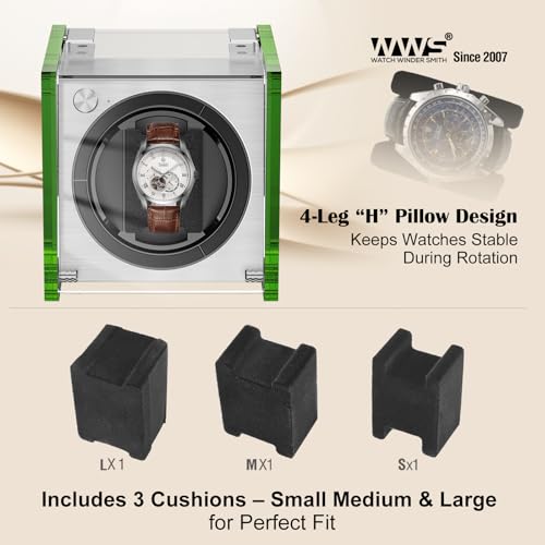 Image of Watch Winder Smith Acrylic Single Automatic Watch Winder - 12 O'Clock Upright Display, Ultra Quiet Performance for Large & Small Watches