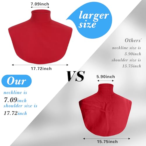 Image of Cutecrop Turtleneck Dickey Extra Large Fake Collar Detachable Dickey Collar Half Mock Turtleneck for Men Women