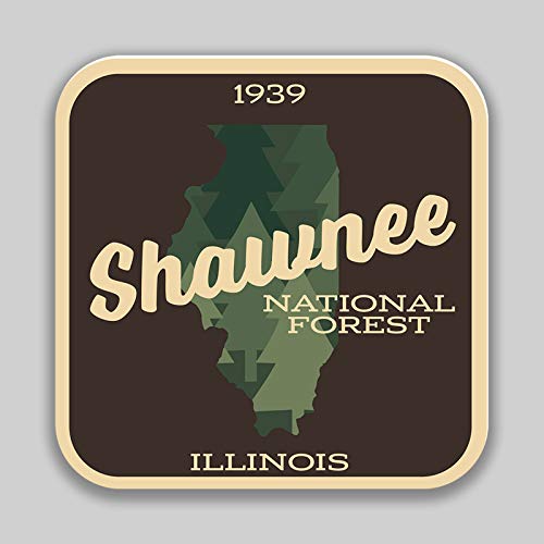 JMM Industries Shawnee National Forest Illinois Vinyl Decal Sticker Car Window Bumper 2-Pack 4-Inches 4-Inches Premium Quality UV -Protective Laminate PDS1464