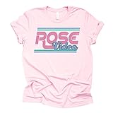 Rose Video Shirt Ew David Rose T-Shirt Novelty Shirt Short Sleeve Print Casual Top (Pink, Medium)