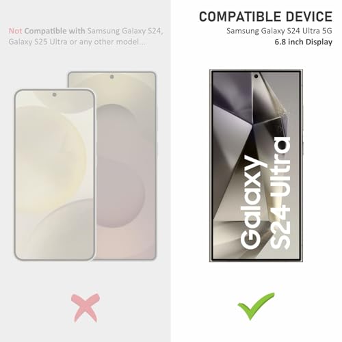 Image of SupCares Privacy Tempered Glass for Samsung Galaxy S24 Ultra (6.8 Inch) With Installation Kit | Military-Grade Gorilla Screen Protector | Edge to Edge Coverage | Black