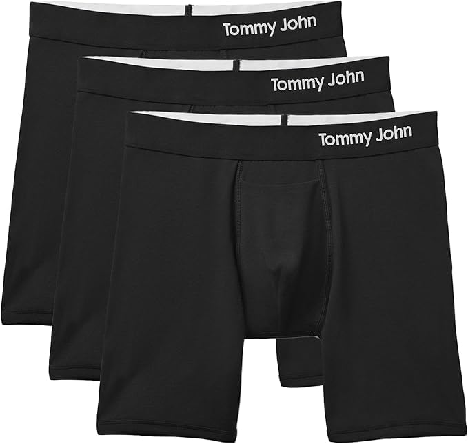Tommy John Mens Trunk 6 Underwear - Supima Cool Cotton Boxers with Supportive Contour Pouch - Cool Dry