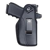POLE.CRAFT Gun Holster for Men&Women,IWB/OWB 9mm Fits: Glock 19 19X⎮ Smith & Wesson M&P Shield 9/40/45,SD9/40 VE⎮Taurus G2C G3C G3 TH9C with TLR6/TLR7/CTC Laserguard etc (Black- Right Hand Draw)