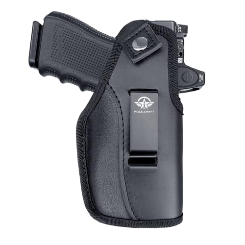 POLE.CRAFT Gun Holster for Men&Women,IWB/OWB 9mm Fits: Glock 19 19X⎮ Smith & Wesson M&P Shield 9/40/45,SD9/40 VE⎮Taurus G2C G3C G3 TH9C with TLR6/TLR7/CTC Laserguard etc (Black- Right Hand Draw)