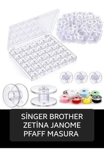 Singer Zetina Janome Pfaff Brother ev tipi 25 adet kutulu masura