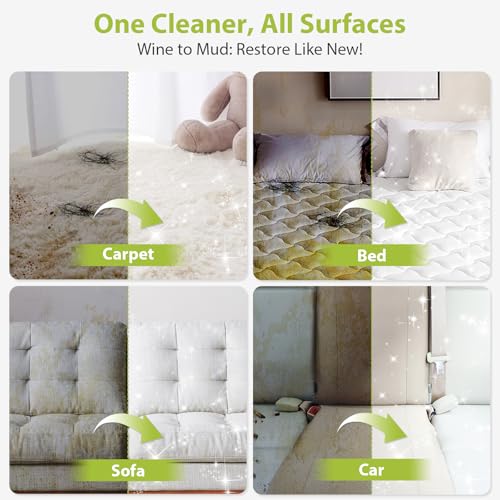 Image of Uphosterly Carpet Cleaner Machine, MUJERBAY Portable Spot & Stain Cleaner Machine, Easy Move with Handle Clean Shampooer, 1.5-inch Deep Cleaning Machine for Couch, Stairs, Car and Pet Messes.26.6.12