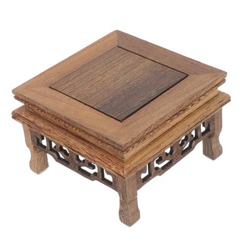 YOSADIER Supporto per Vasi in Legno di Tiglio Medio Piedistallo Decorativo Rustico per Fioriere e Esposizione Piante per Casa Ufficio e Negozio