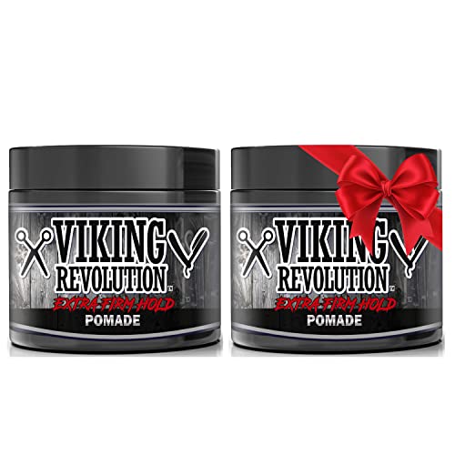 Viking Revolution Extreme Hold Pomade for Men – Style & Finish Your Hair (2 Pack)