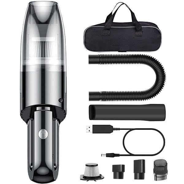 TAWZIX Cordless Vacuum Cleaner Mini Portable Handheld Car Seat Hoover 9000Pa Powerful Suction Hand Vac Wet Dry Rechargeable Lightweight Home Office Keyboard Carpet Dog Hair Cleaning USB Charging