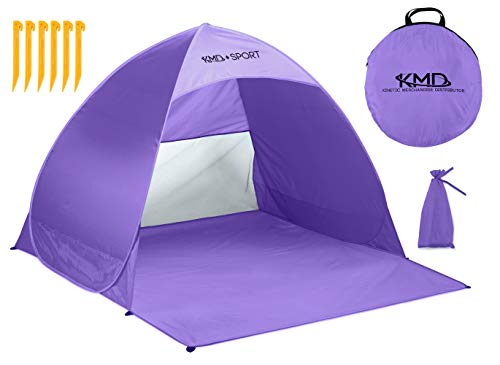 Pop Up Beach Tent Shelters - Lightweight Portable Cabana Sunshade for Privacy & Cool Shade Canopy - Great for Baby, Adults, Kids, Camping - Tents Quick Set Up Provides Instant Sun Shelter (Purple)