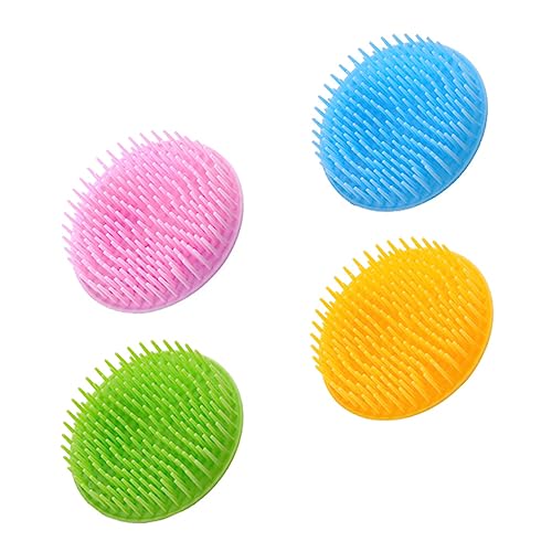 GOOHOCHY 4pcs Hair Brush Hair Scalp Massager Hair Washing Brushe Scalp Massage Brush Scalp Shampoo Hair Cleansing Brush Head Massaging Comb Head Brush Scalp Massaging Comb Scrubber Plastic