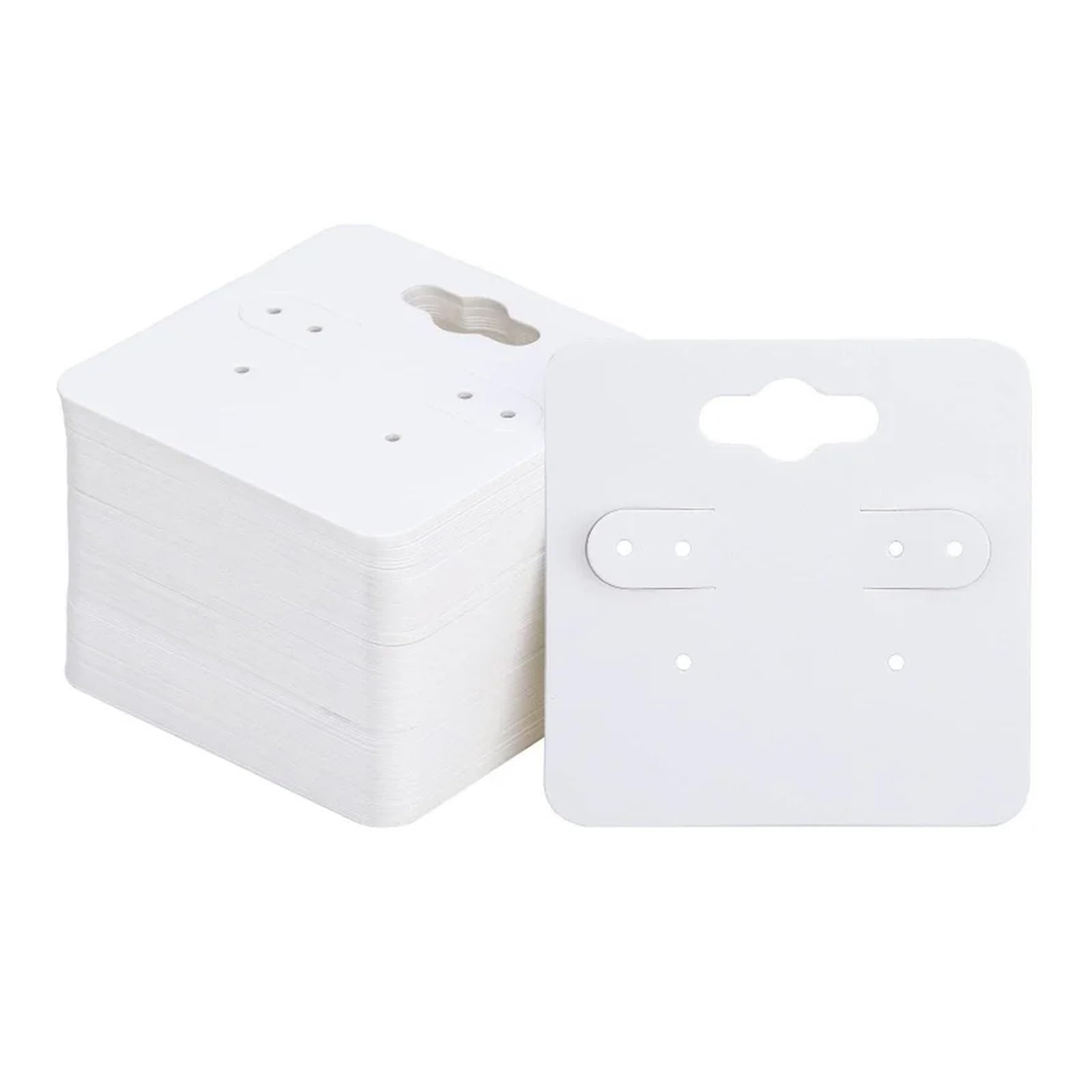 EDvkrgqx Earrings Necklace Display Cards, Earring Cards For Jewelry Earnail 200 pcs 5x5cm Multicolor Cardboard(White 5x5cm)