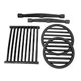 BAUSTER® Kaminrost Gussrost Ofenrost Feuerrost Tafelrost Ascherost – Rund & balken – Für Holzofen, Kaminofen, Ofen – Verschiedene Größen 18–48 cm (Ø 18 cm)