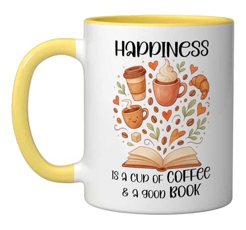 Taza de Cerámica 11 oz Amarilla y Blanca miniatura 1