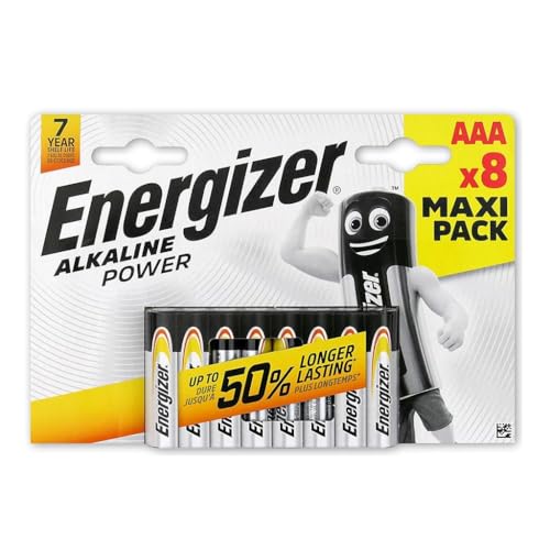 Energizer Alkaline Power AAA, Pack of 8