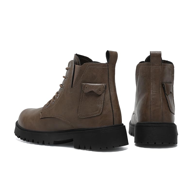 Image of RiverValley Mens Boots Fashion Casual Motorcycle Boot Hiking Chukka Boots for Men