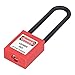 Safety Padlock with Nylon Beam, 3in Industrial Lock, Insulated AntiCorrosion Design -, Writable Label, Ideal for Lockout and Maintenance