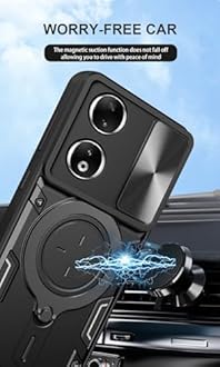 ZMONE for Honor X7b 4G / X7b 5G Case Cover with Screen Protector [2 PACK] Built Slide Camera Protection Cover,Military Heavy Duty Protective Phone Case - Black