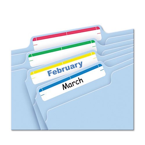 (3 Pack Value Bundle) AVE05215 Print or Write File Folder Labels, 11/16 x 3-7/16, White/Assorted Bars, 252/Pack