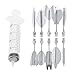 Żelatynowe galaretki, 3d kwiatowe narzędzia do dekorowania ciast Art Cake Tools Zestaw startowy Strzykawka ze stali nierdzewnej Diy Narzędzie do dekorowania ciast Dysza do ciasta Igły(Silver)