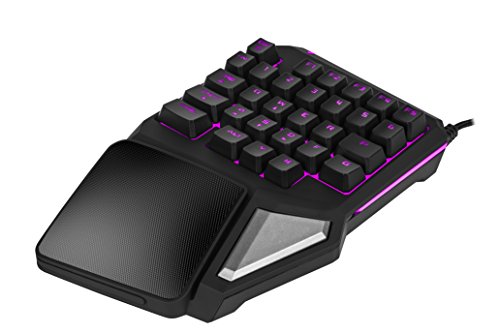 Gaming Keypad The New Gameboard With Programmable Keys 7 Color Led Backlit Pc Portable Wired Usb Black Ergonomic Game Keypad Compatible With Windows System The Most Fun Gaming Keyboard #TOP3